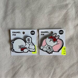 BoxLunch Line Friends Brown & Cony Enamel Pins
